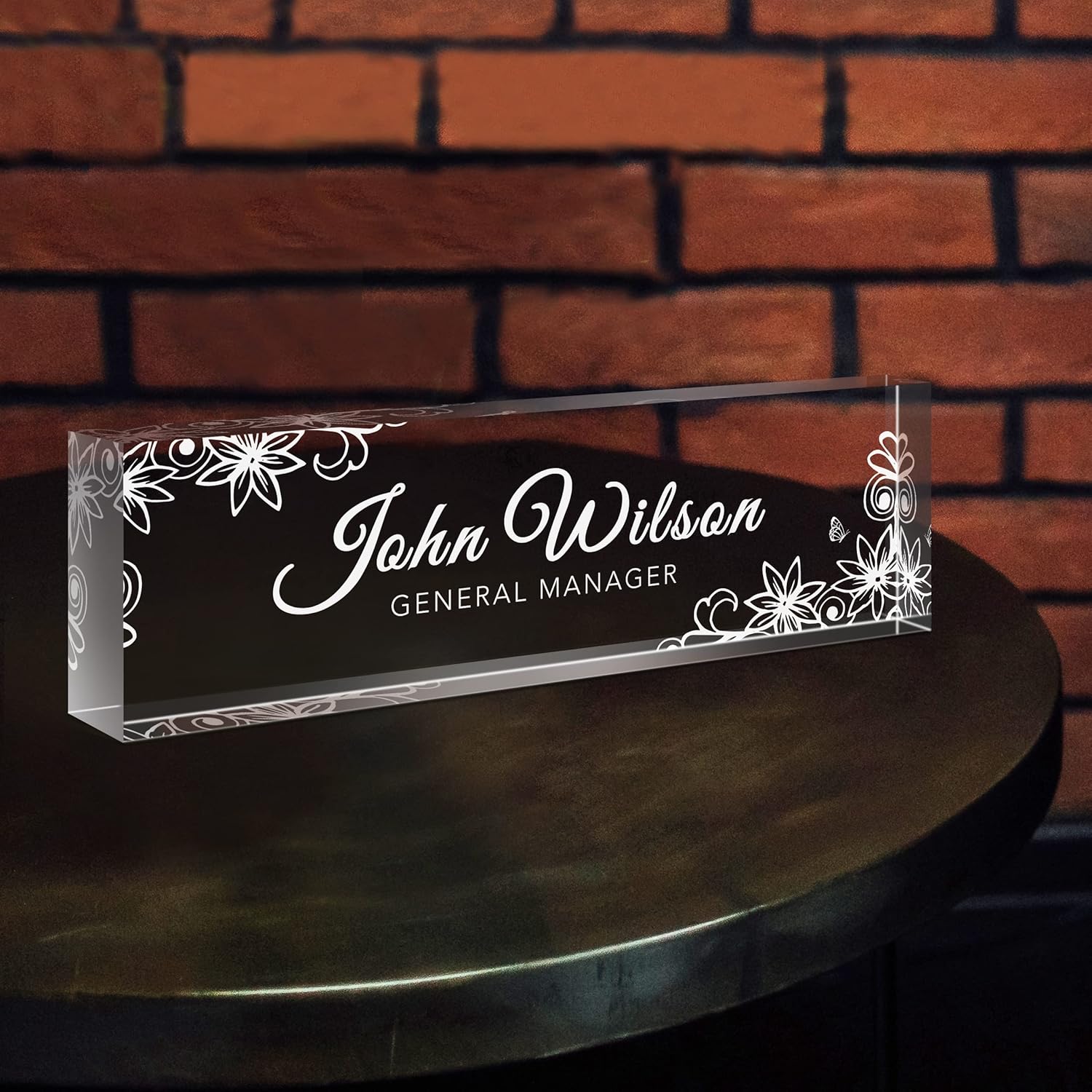 Personalized Acrylic Desk Name Plate