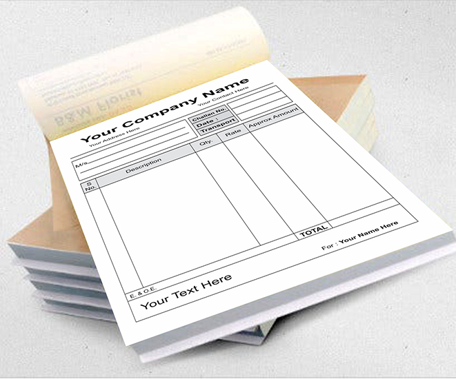 Custom Invoice Book print