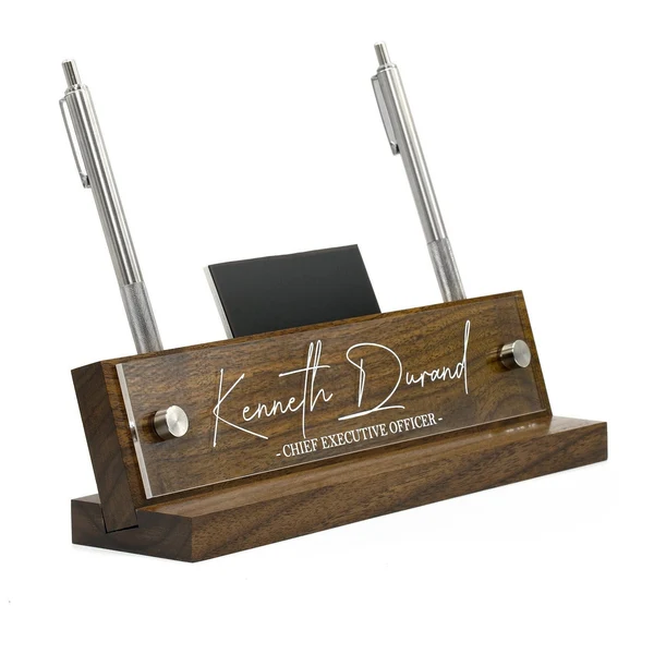 Personalized Wooden Desk Name Plate