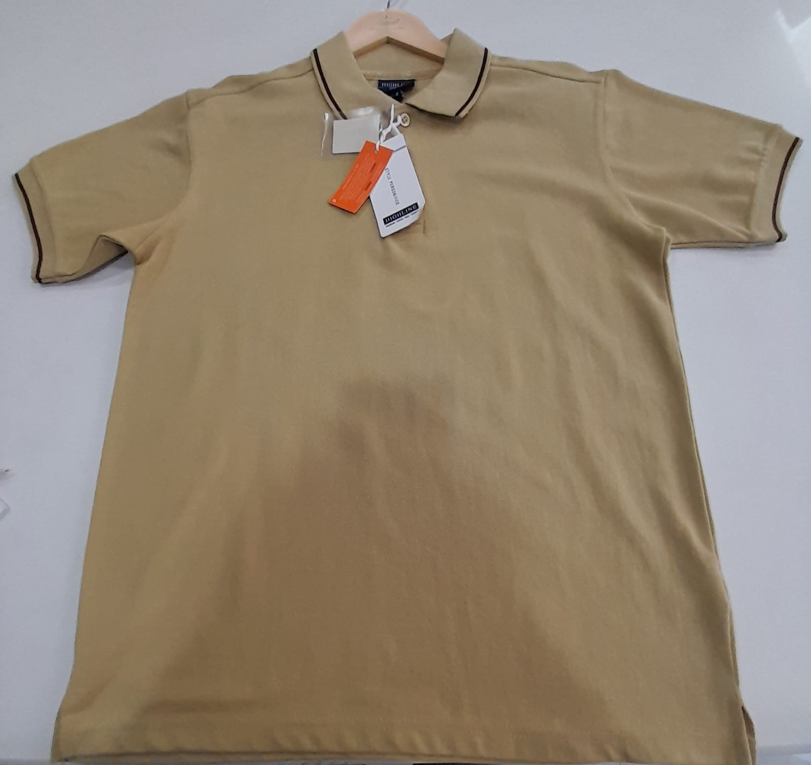tea brown classic polo t shirt