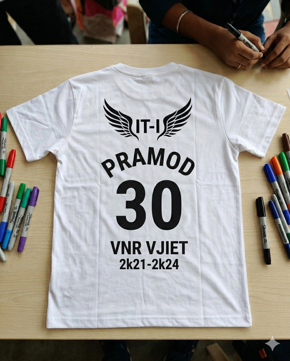 Graduation Memory Collage T -Shirt With  Free Marker