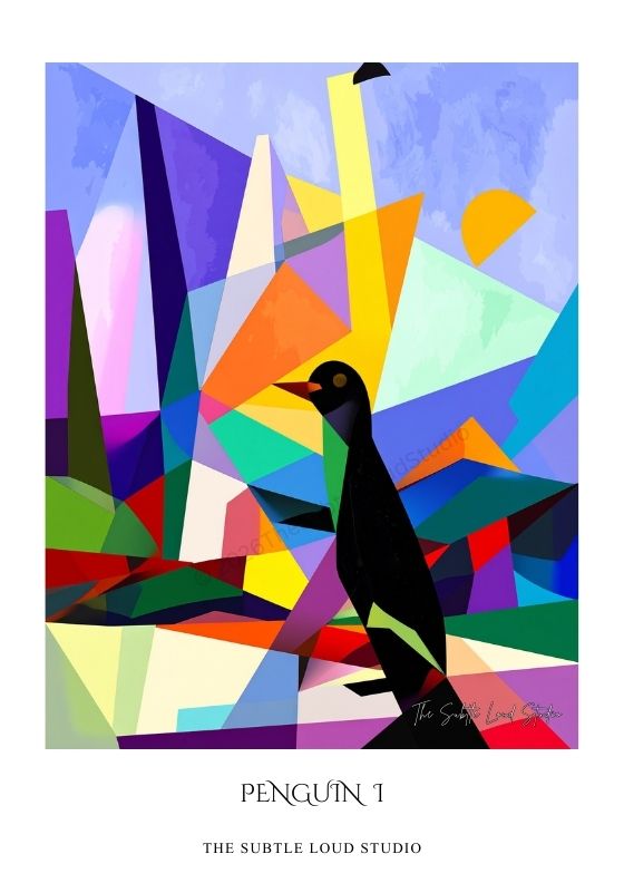 Penguin I Large Poster Print A2 or A1