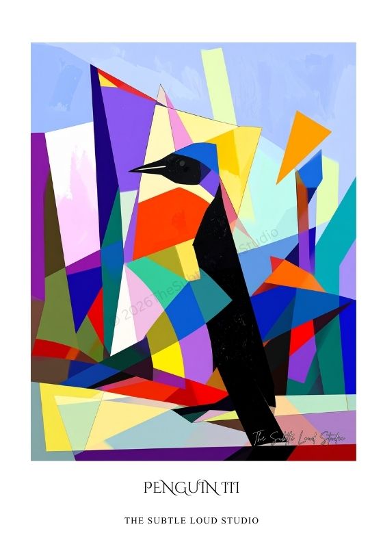 Penguin III Large Poster Print  A2 or A1