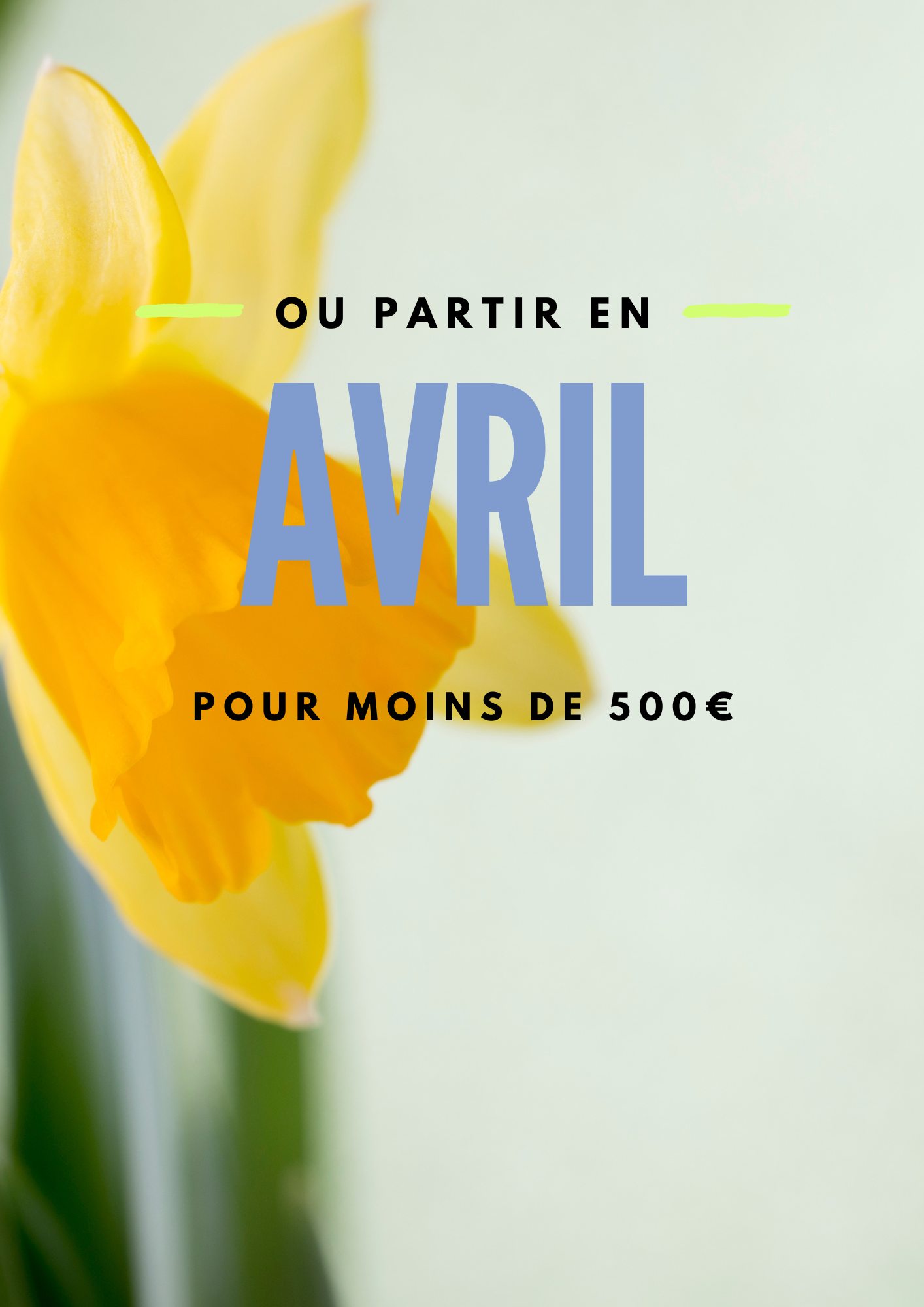 Où partir en avril pour moins de 500 € ? (Vol moyen depuis Paris)