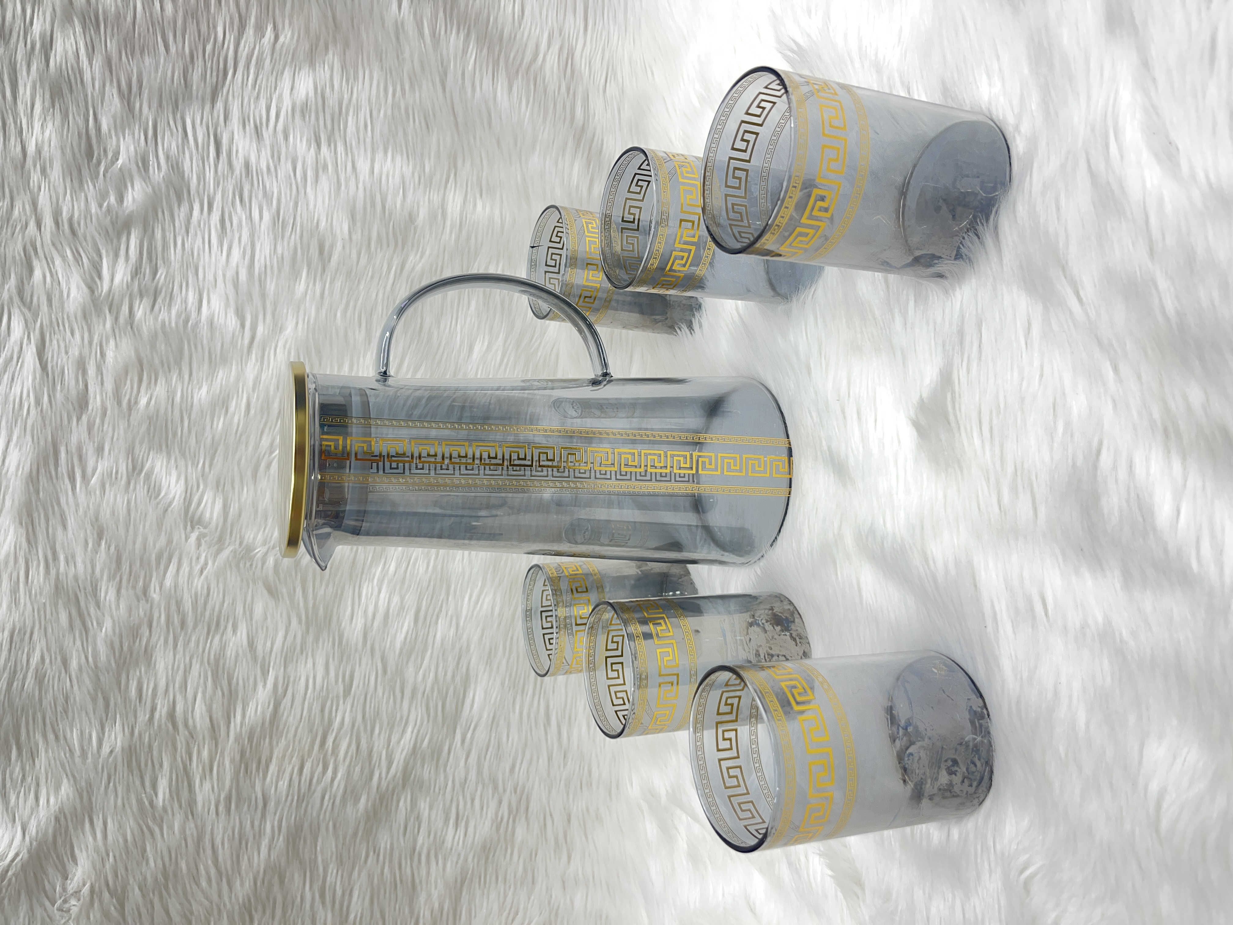 Glass Jug and Tumbler Set