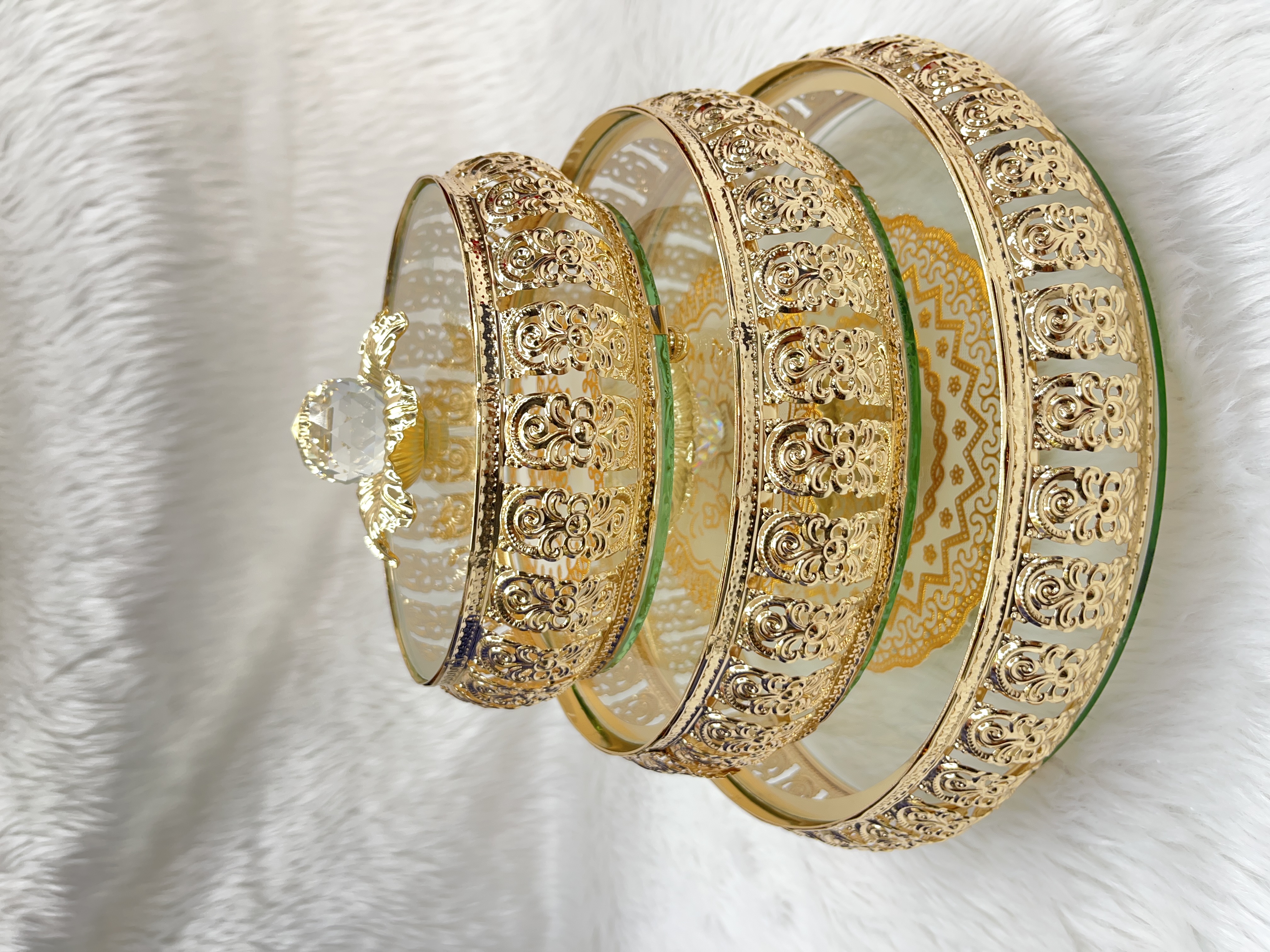 Ornate Glass Decorative Bowl Set