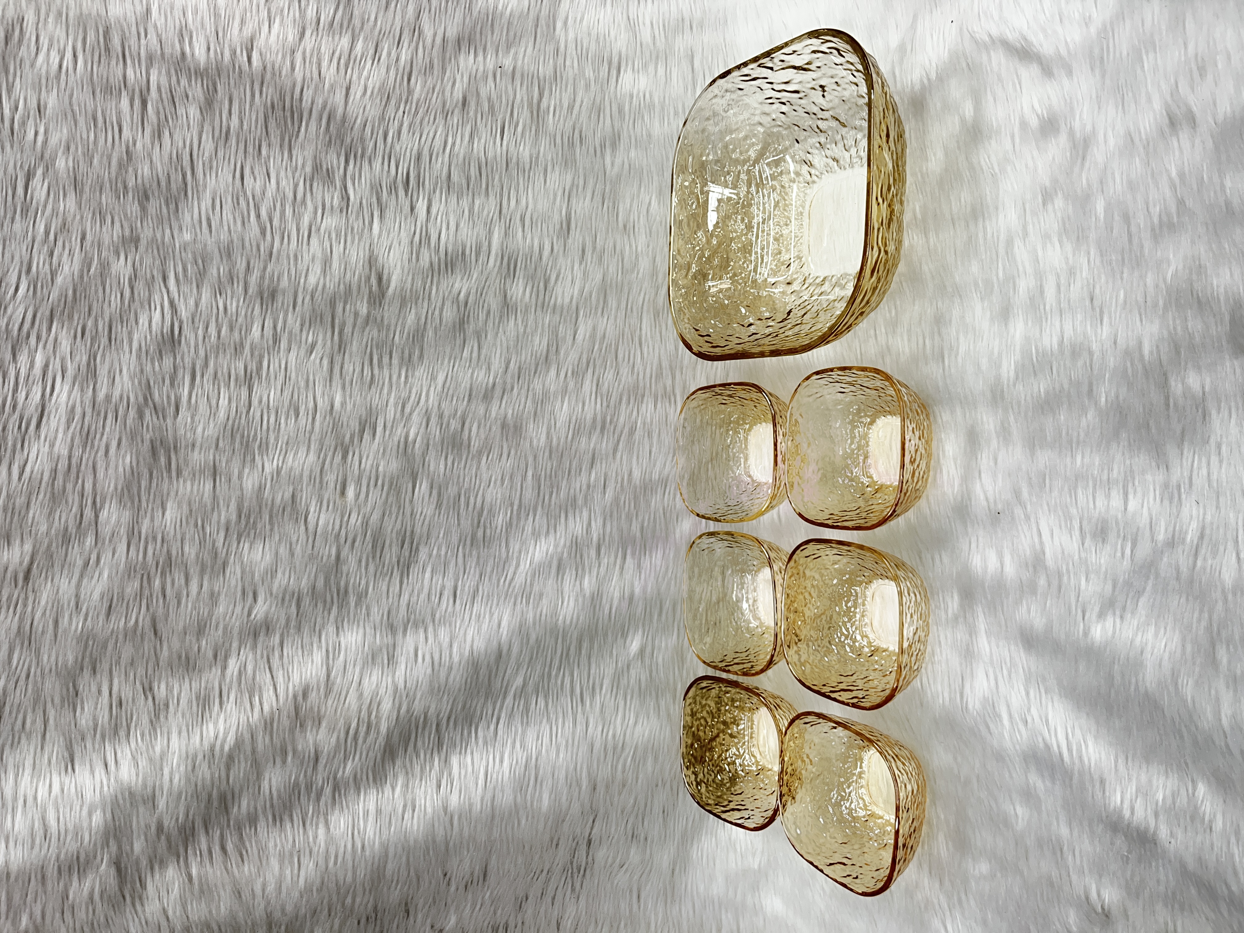 Textured Glass Bowl Set