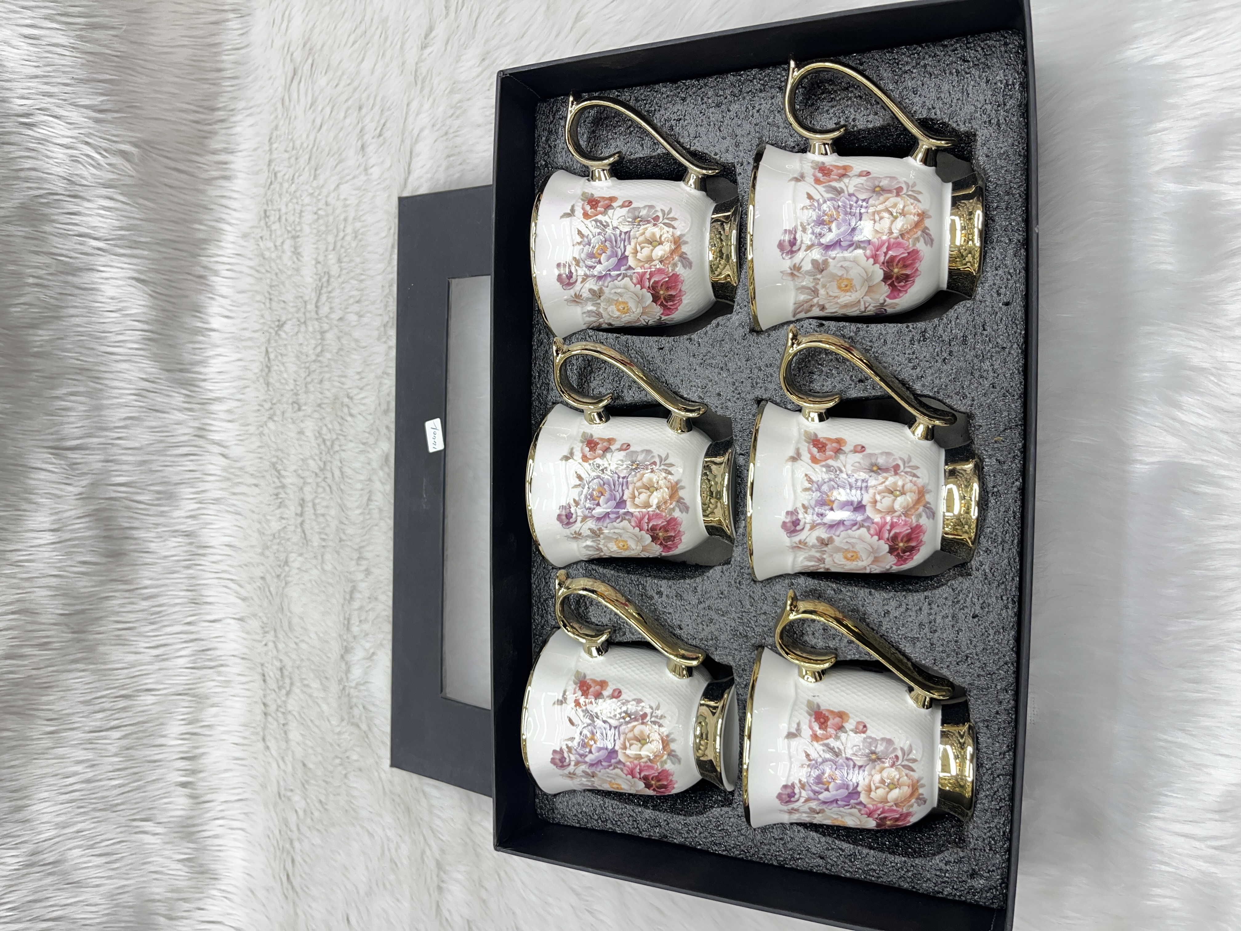 Luxury Floral Porcelain Mug Set