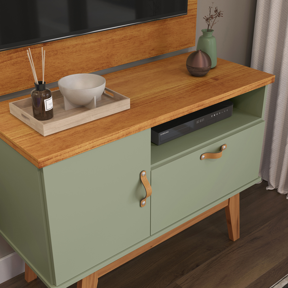 Painel Sirius 90Cm Com Prateleira Cinamomo