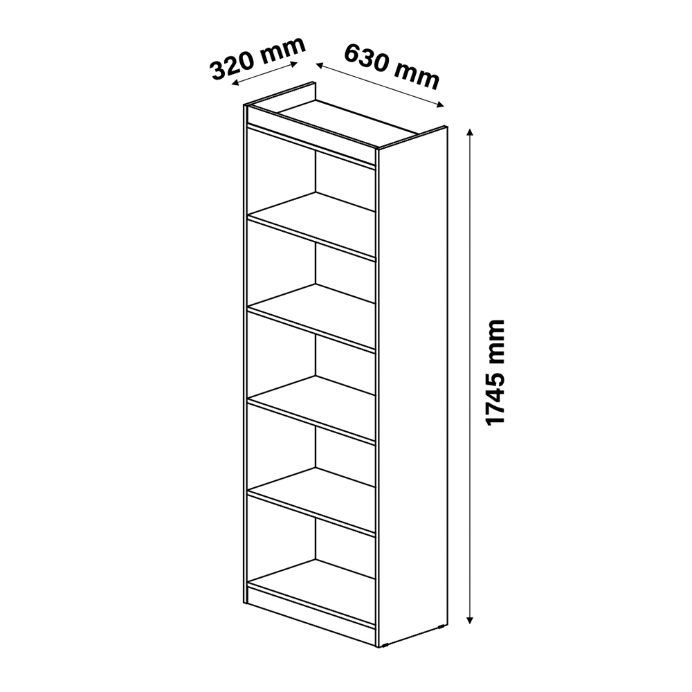 Livreiro Encanto 4 Prateleiras Branco/Cinamomo