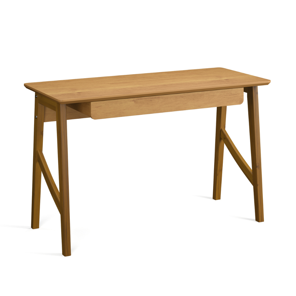 Escrivaninha Taurus Cinamomo Com Pés de Madeira Maciça