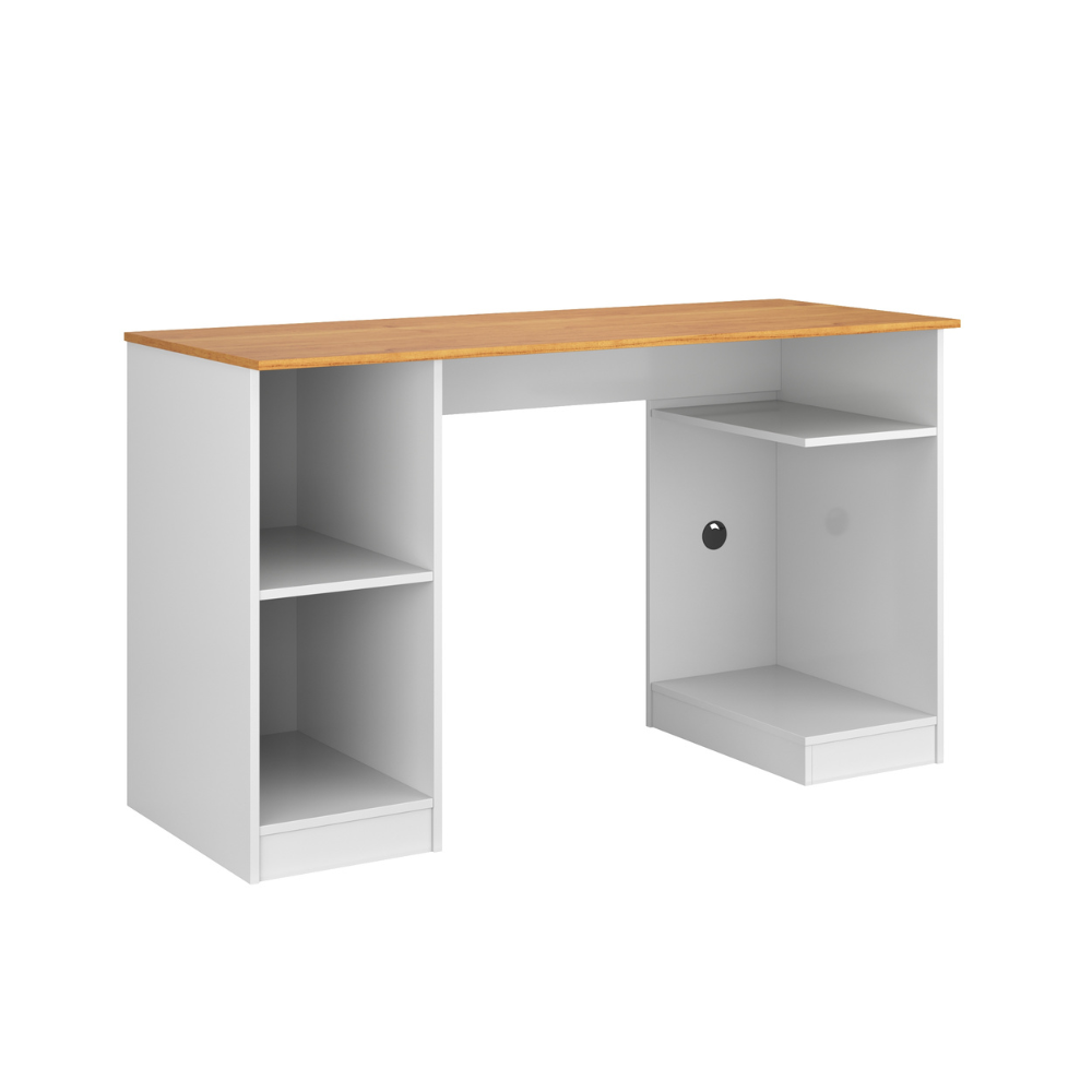 Escrivaninha Encanto Branco Acetinado/Cinamomo