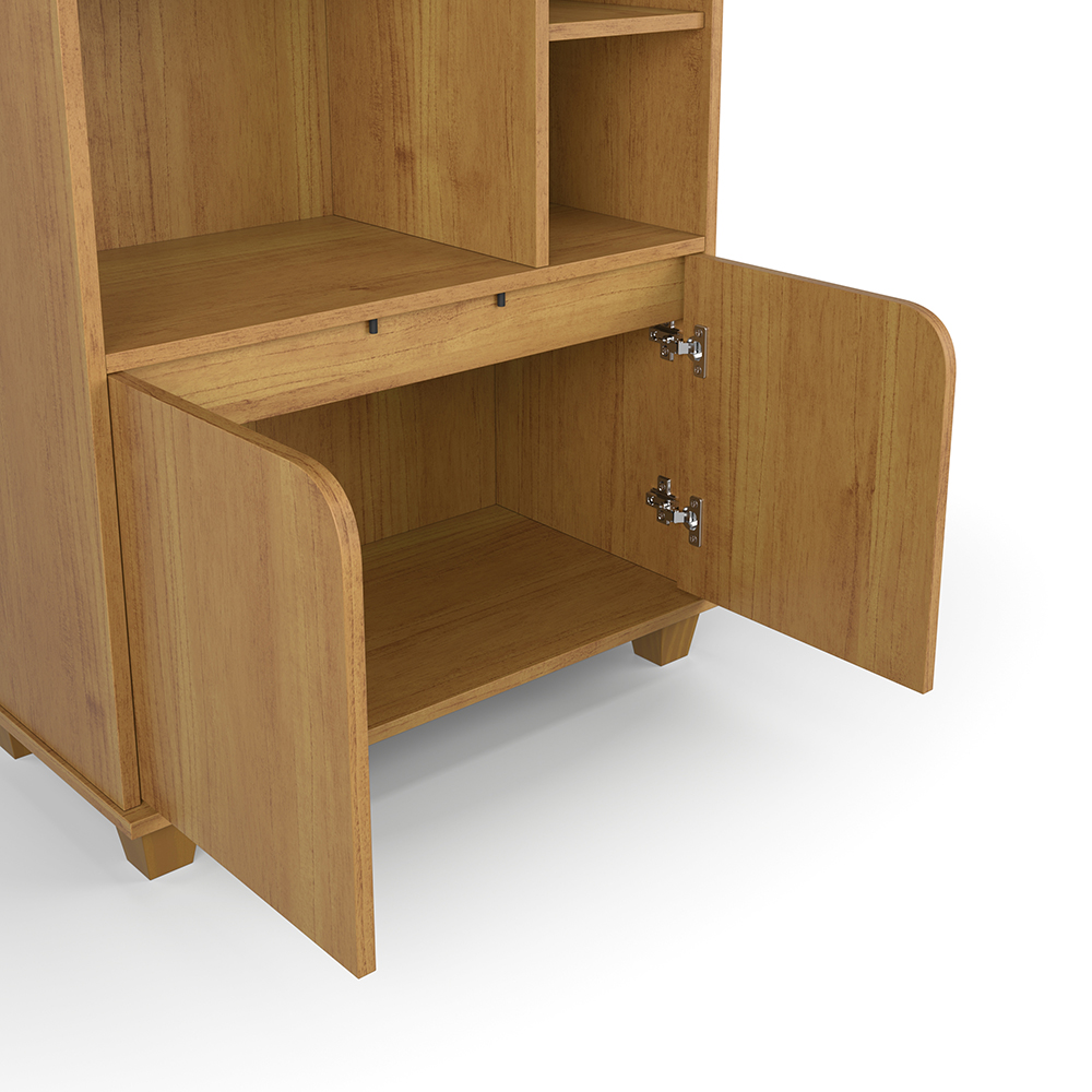 Livreiro Estante Taurus Multiuso 2 Portas Cinamomo