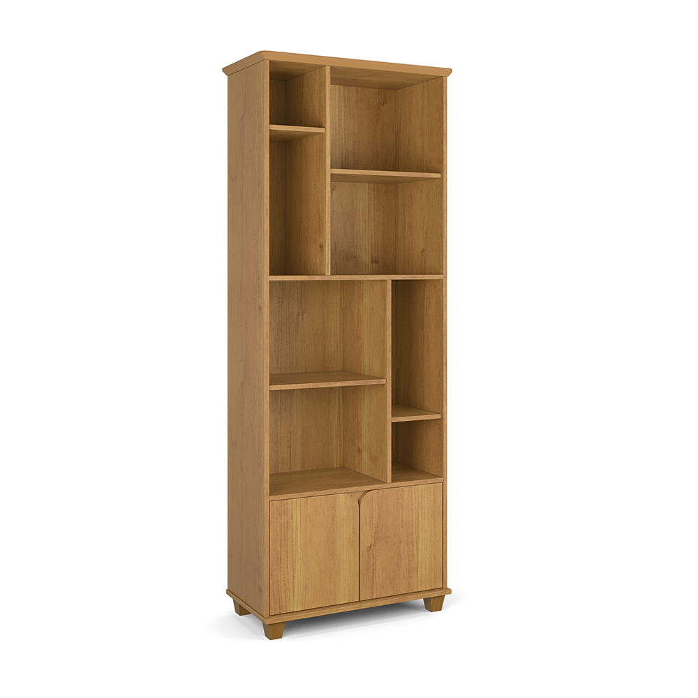 Livreiro Estante Taurus Multiuso 2 Portas Cinamomo