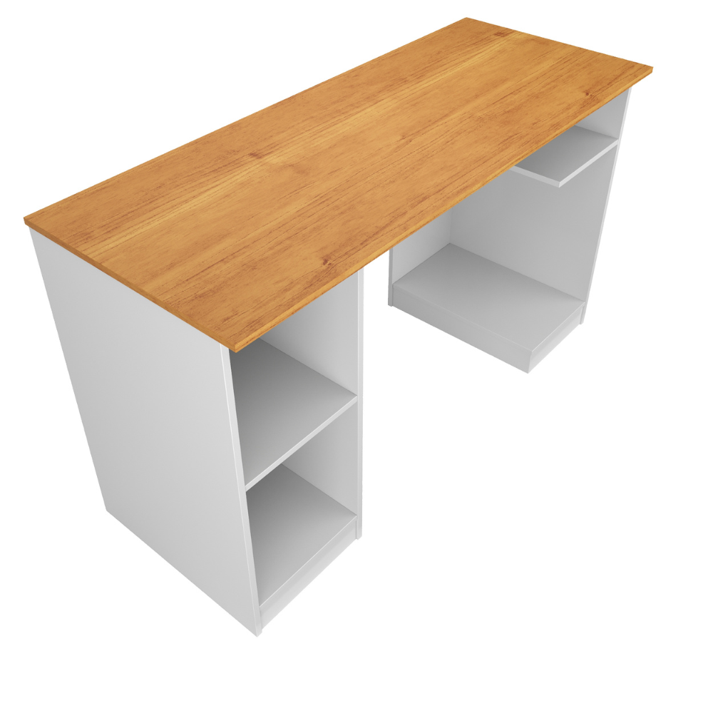 Escrivaninha Encanto Branco Acetinado/Cinamomo