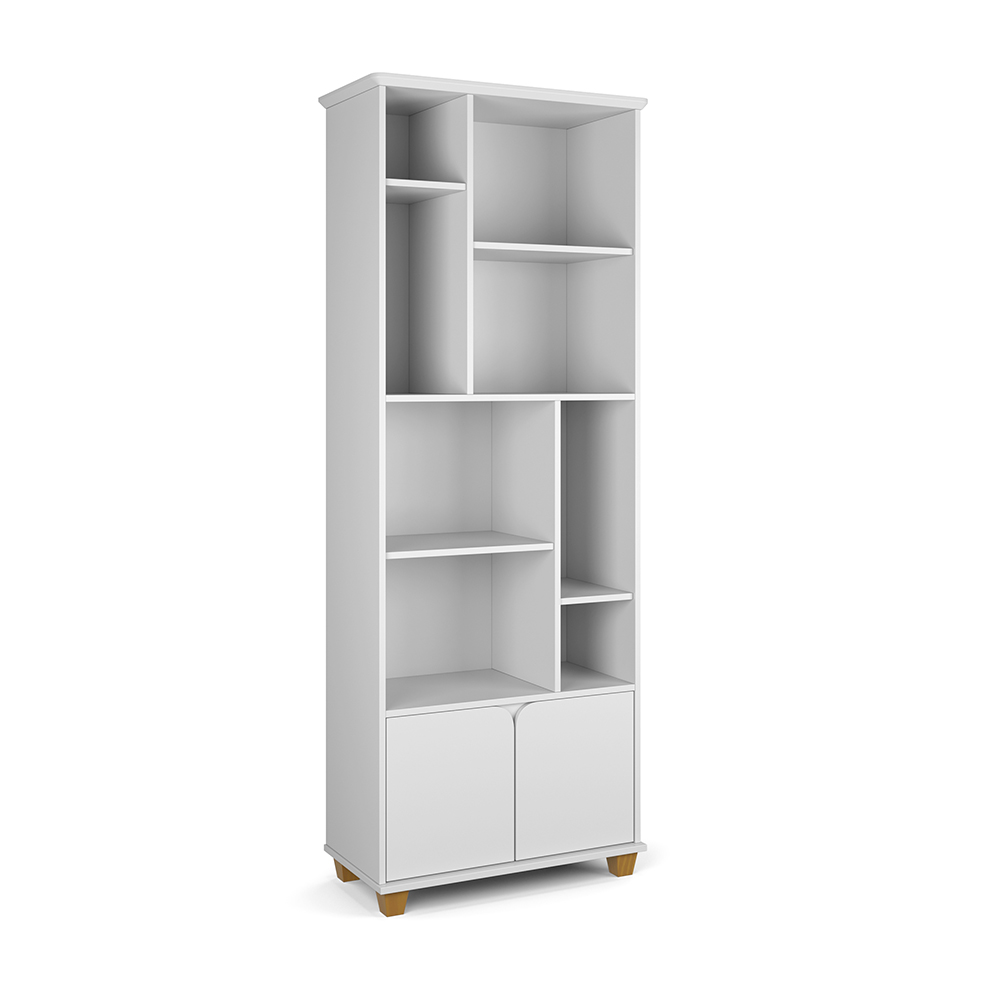 Livreiro Estante Taurus Multiuso 2 Portas Branco