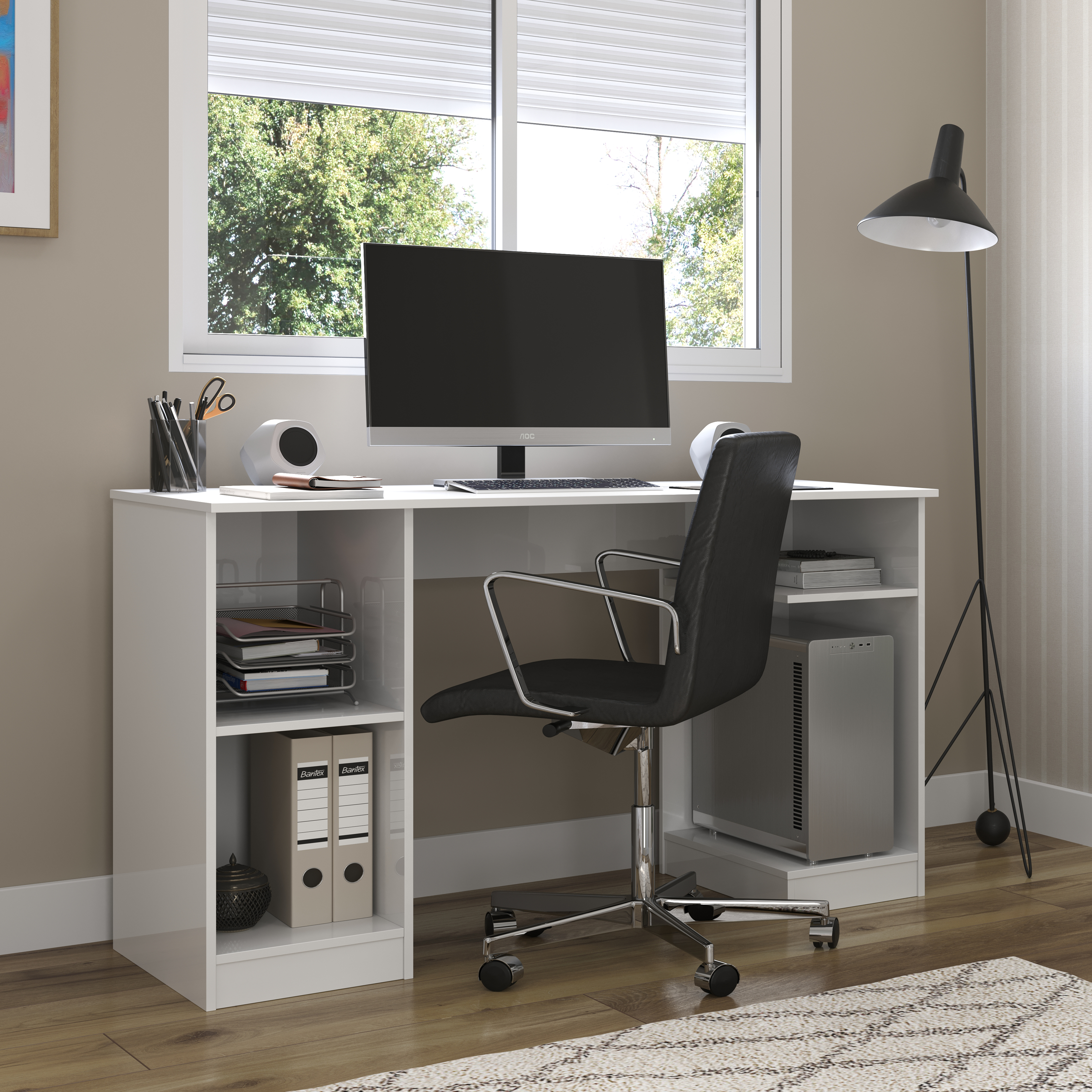 Escrivaninha Encanto Branco Acetinado 