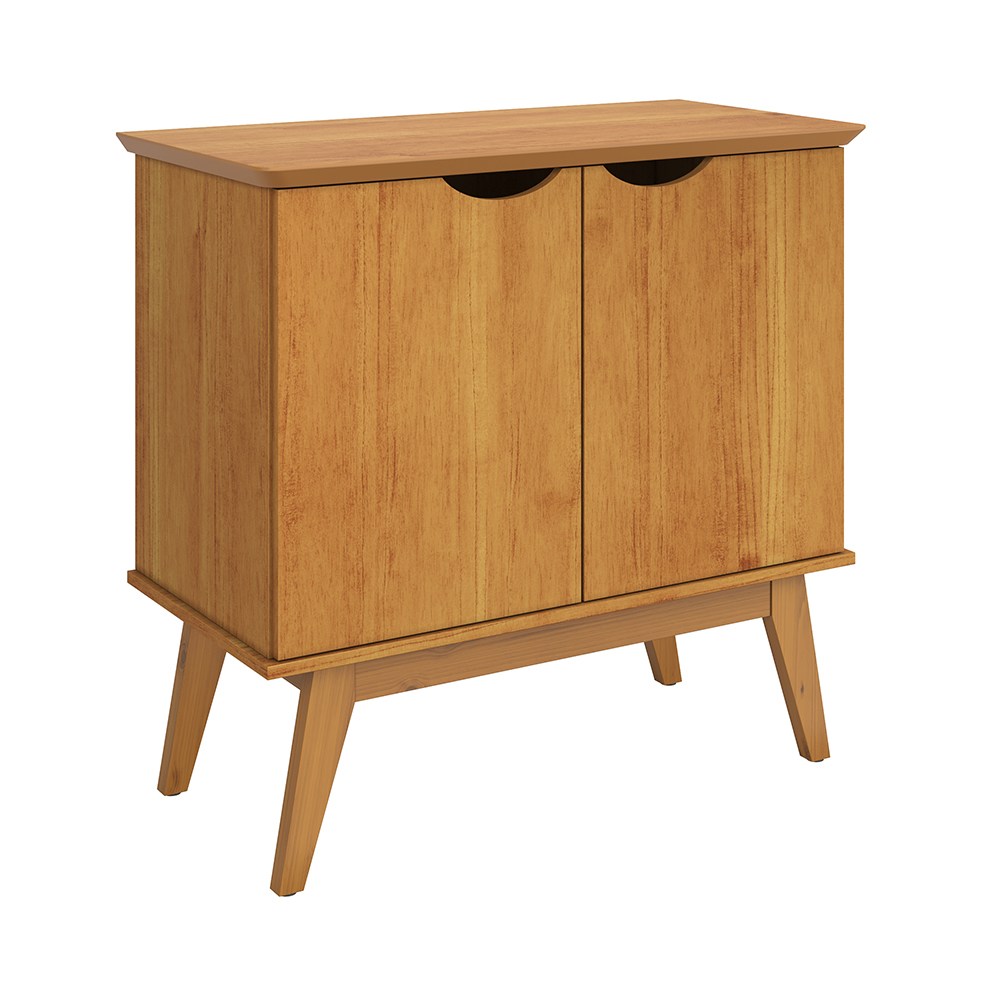 Buffet 2 Portas e Pés de Madeira Maciça Prism Cinamomo