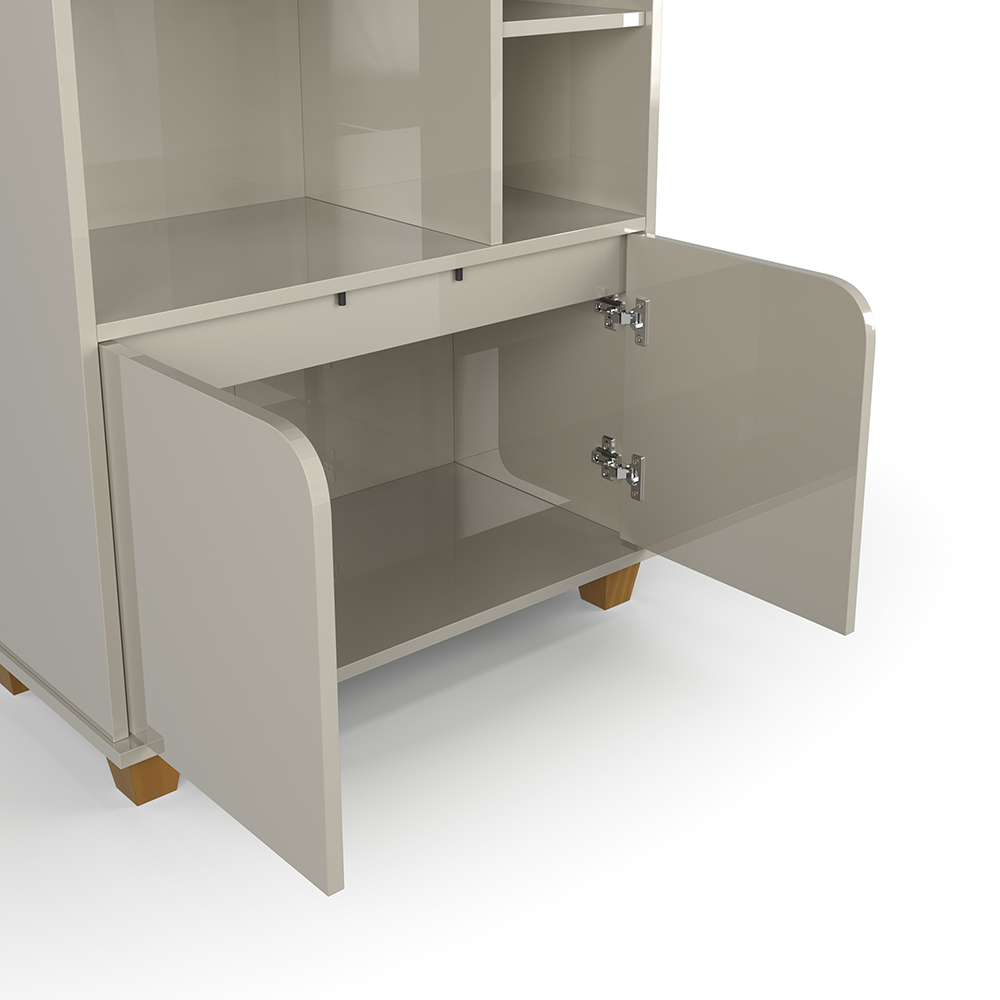 Livreiro Estante Taurus Multiuso 2 Portas Off White