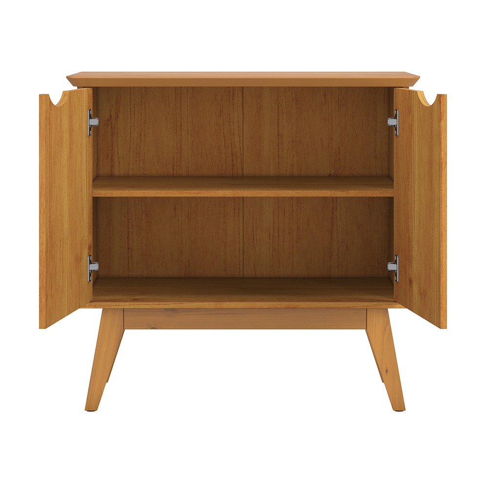 Buffet 2 Portas e Pés de Madeira Maciça Prism Cinamomo