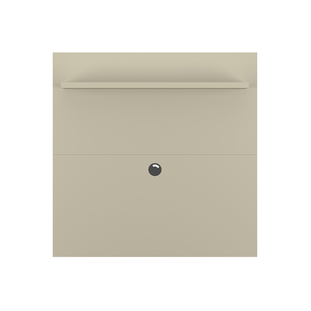 Painel Sirius 90Cm Com Prateleira Off White 