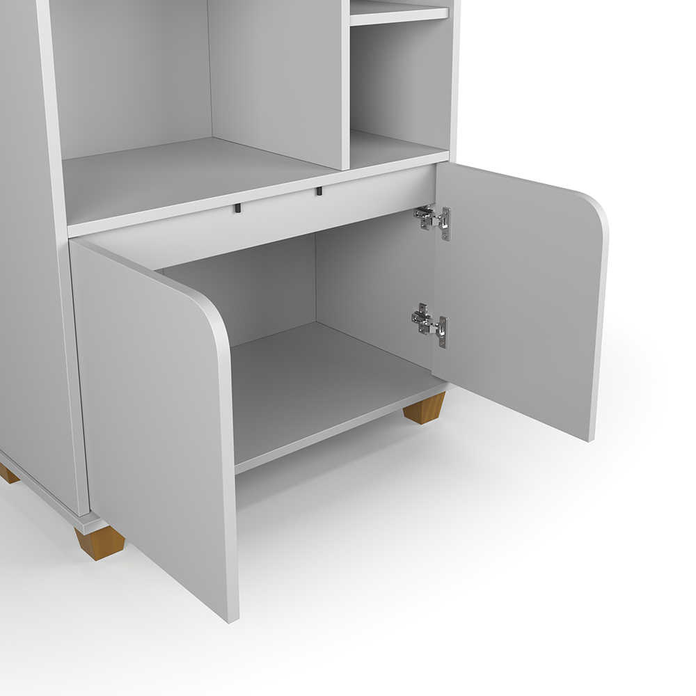 Livreiro Estante Taurus Multiuso 2 Portas Branco