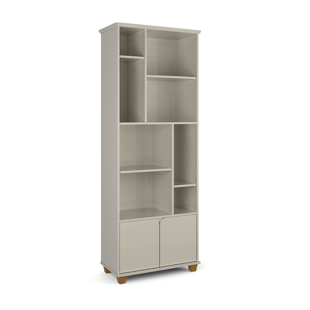 Livreiro Estante Taurus Multiuso 2 Portas Off White