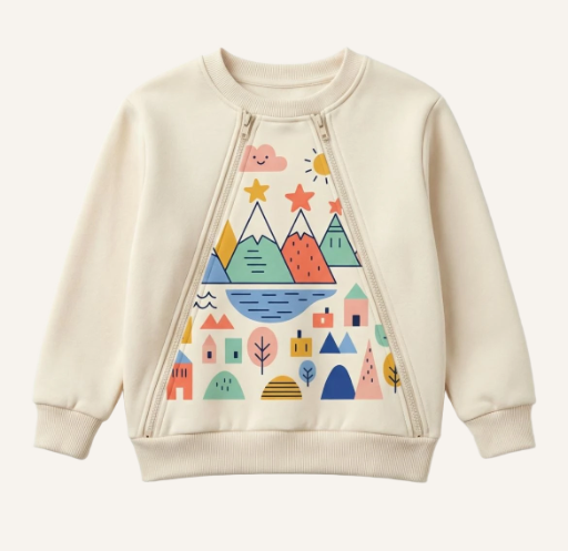 Kids Mountains Print Sweatshirt