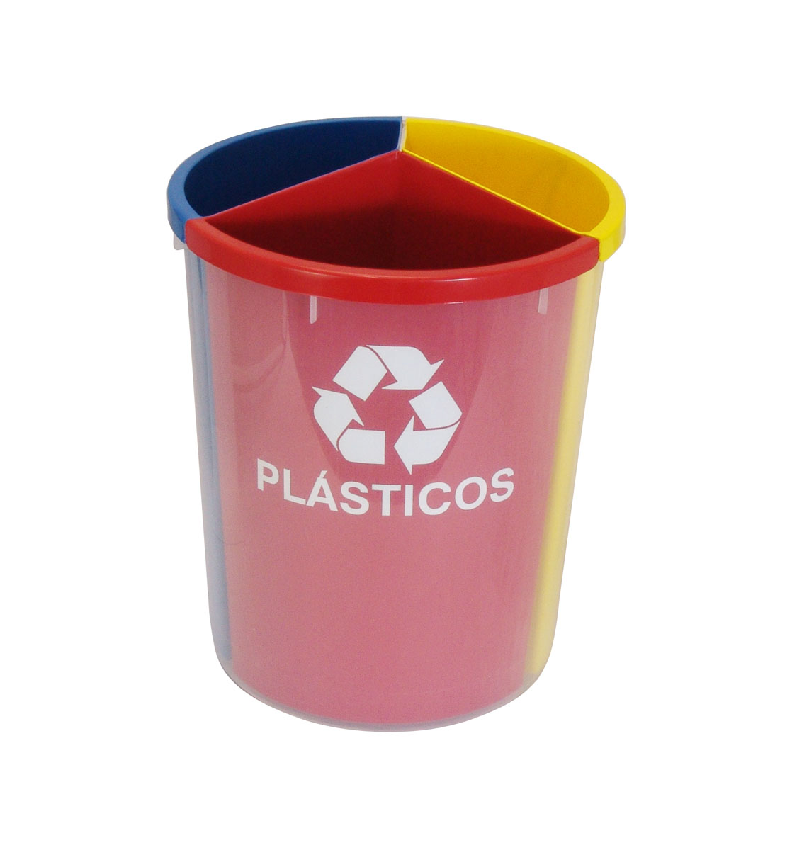 Lixeira Mix Plástica com 3 Divisões para Coleta Seletiva
