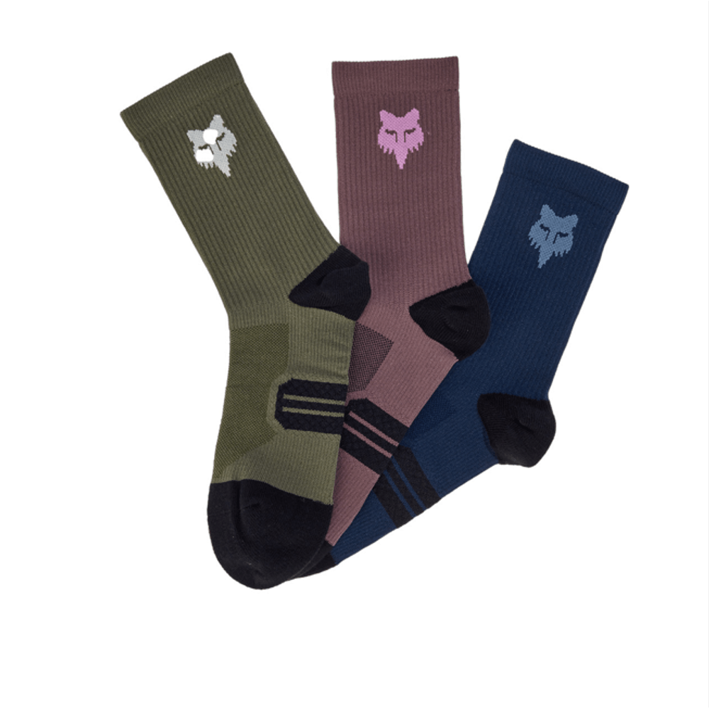 Kit 3 Meias Fox Ranger Multicolor Prepack - Cano Médio