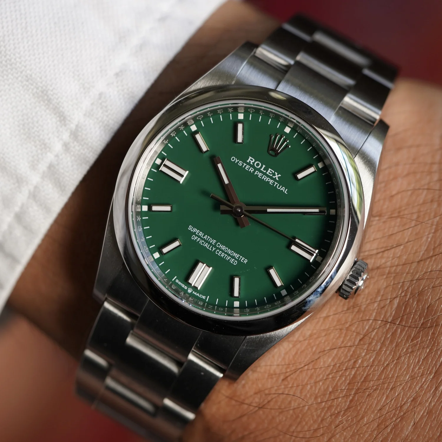 Rolex Oyster Perpetual 36mm esfera verde