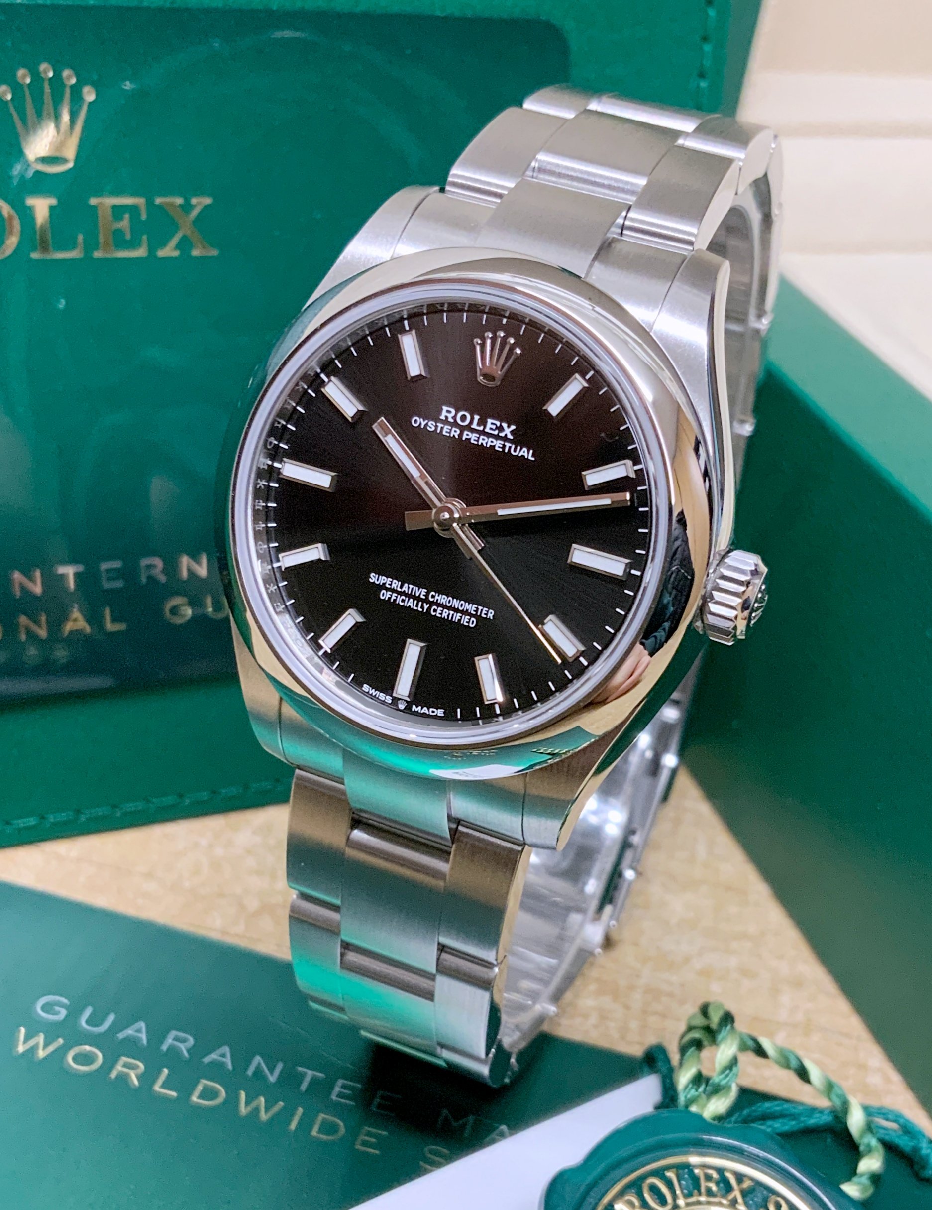 Rolex Oyster Perpetual Lady 31mm esfera negra