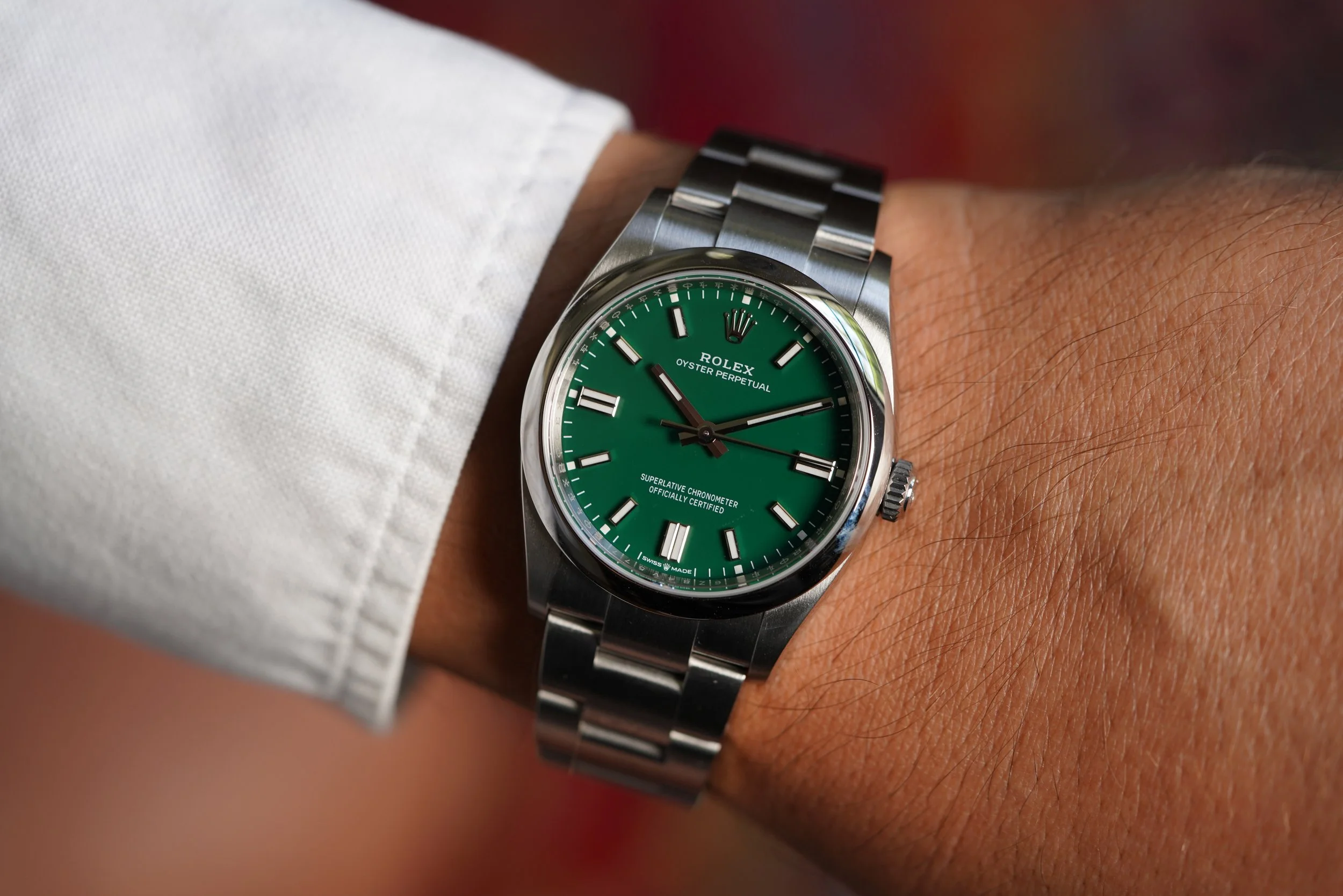 Rolex Oyster Perpetual 36mm esfera verde