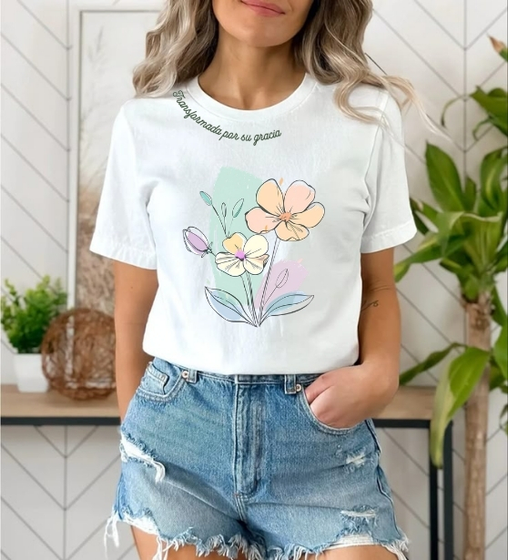 Remera ""Flores" 