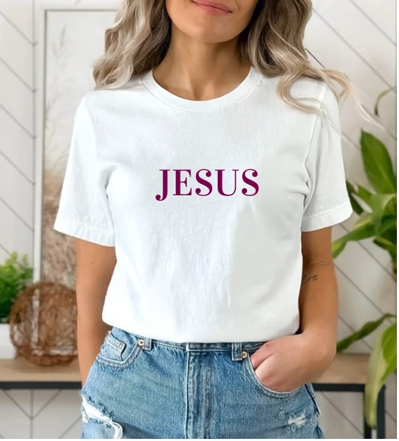 Remera "JESUS" rosa
