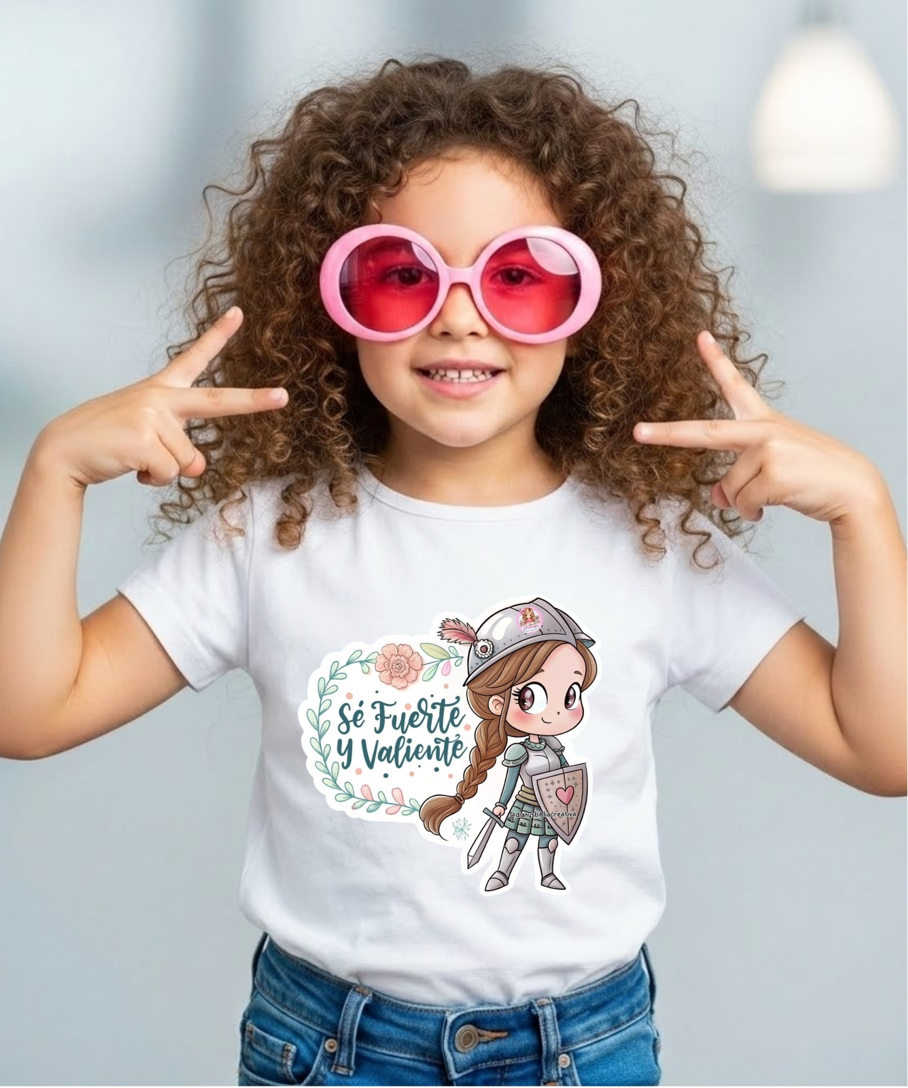 Remera Infantil "Sé Fuerte y Valiente"