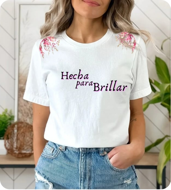 Remera "Hecha para Brillar"