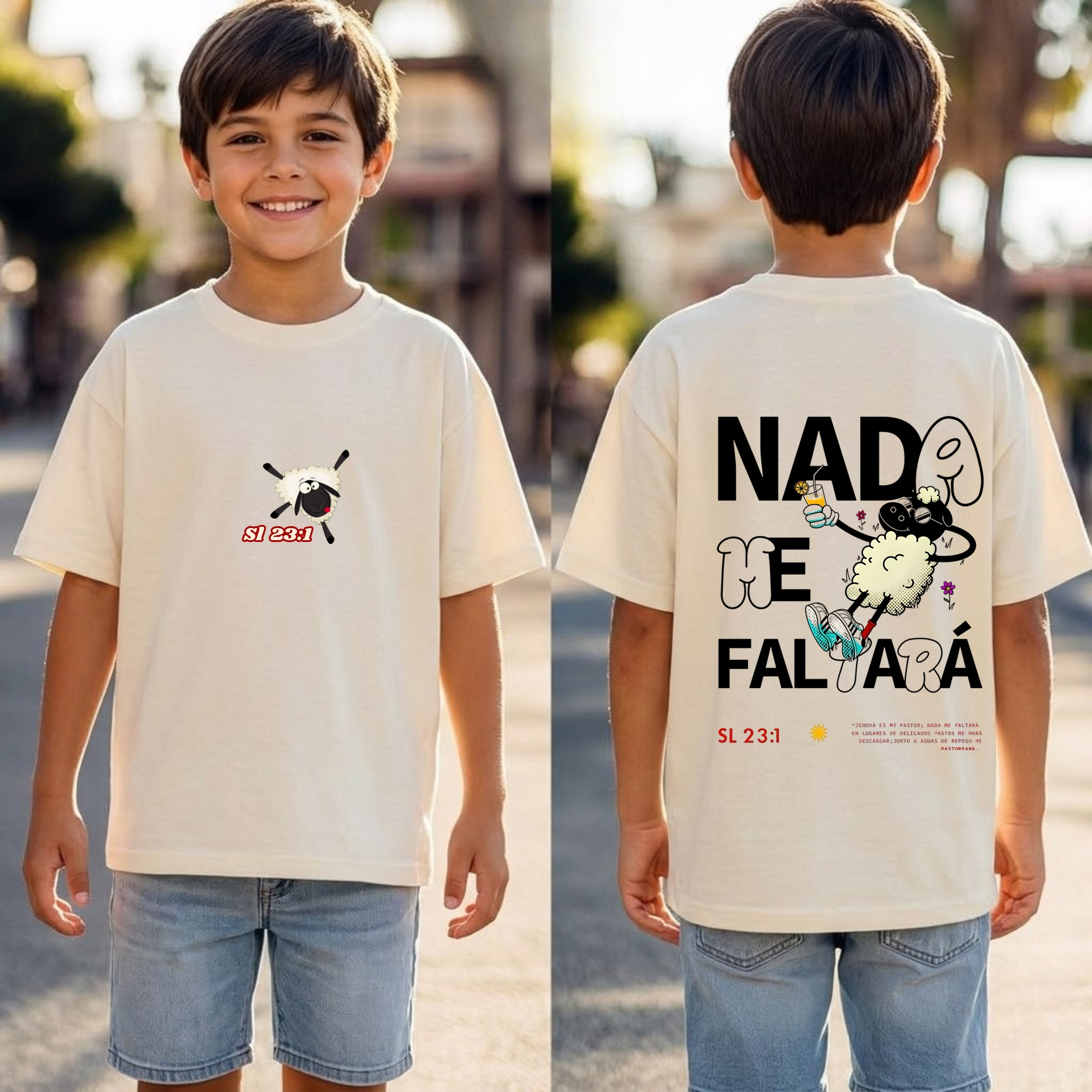 Remera infantil "Salmos 23:1"