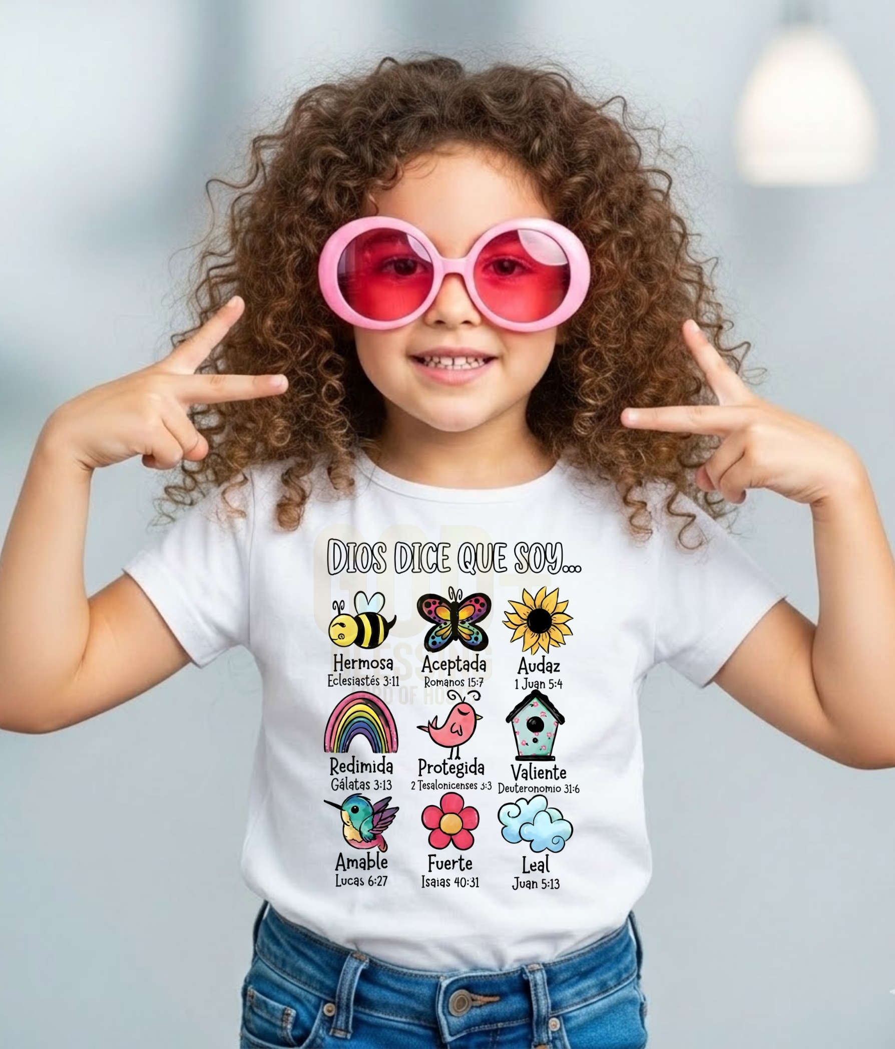 Remera infantil "Dios dice que soy"