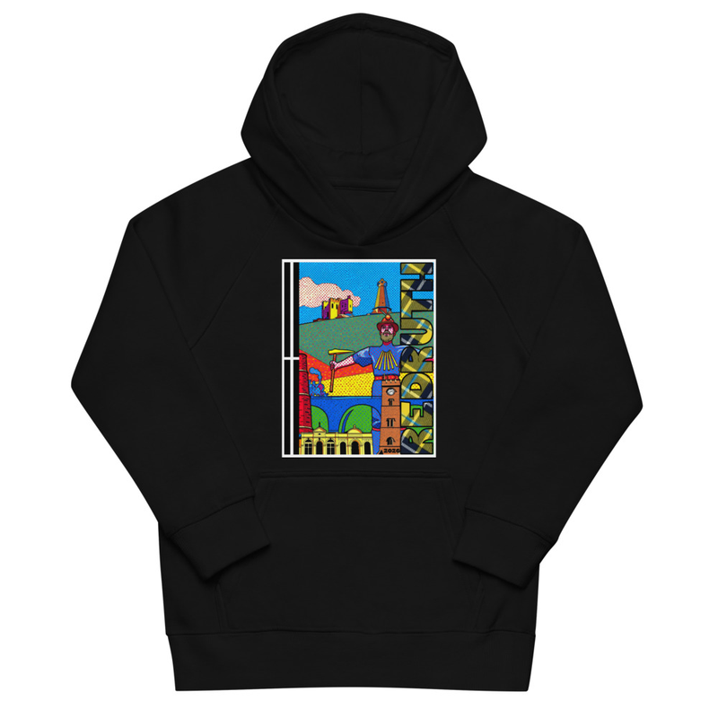 Kids Pop Art Redruth Hooded Long Sleeved Warm Tee