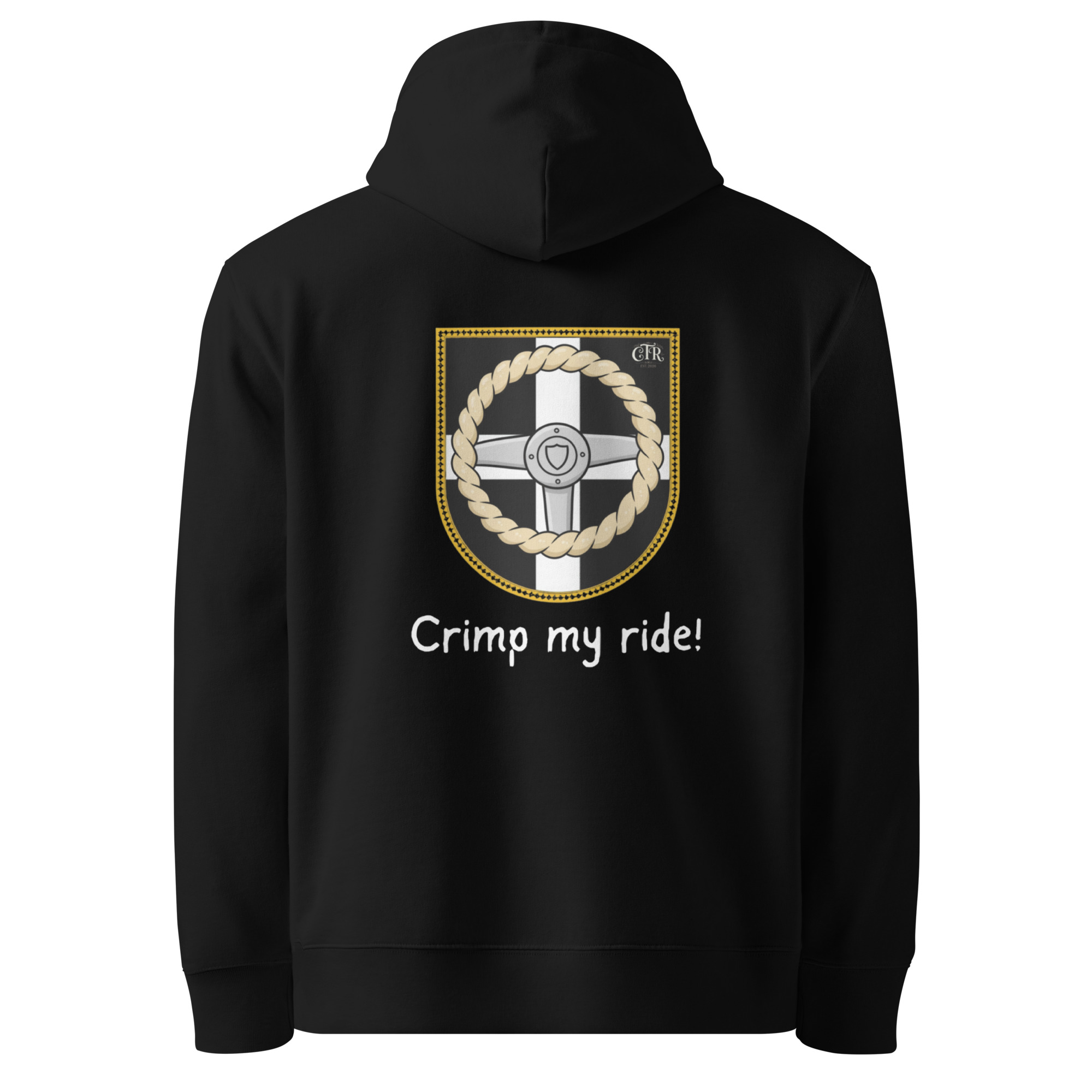 Crimp My Ride Hooded Long Sleeved Warm Tee - Black
