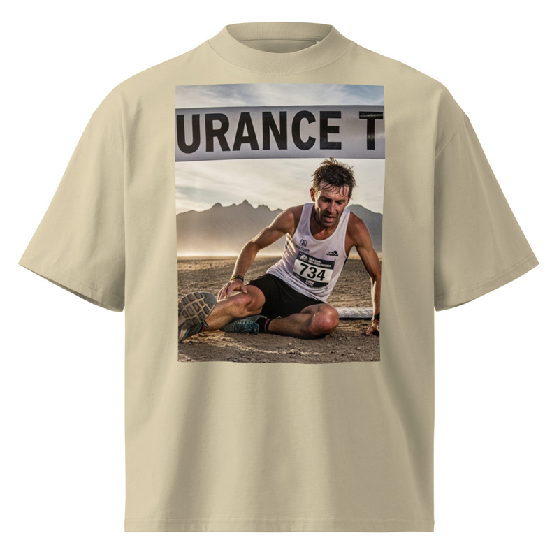 Unisex organic oversized high neck t-shirt