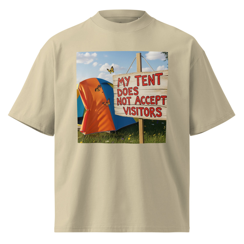 Unisex organic oversized high neck t-shirt