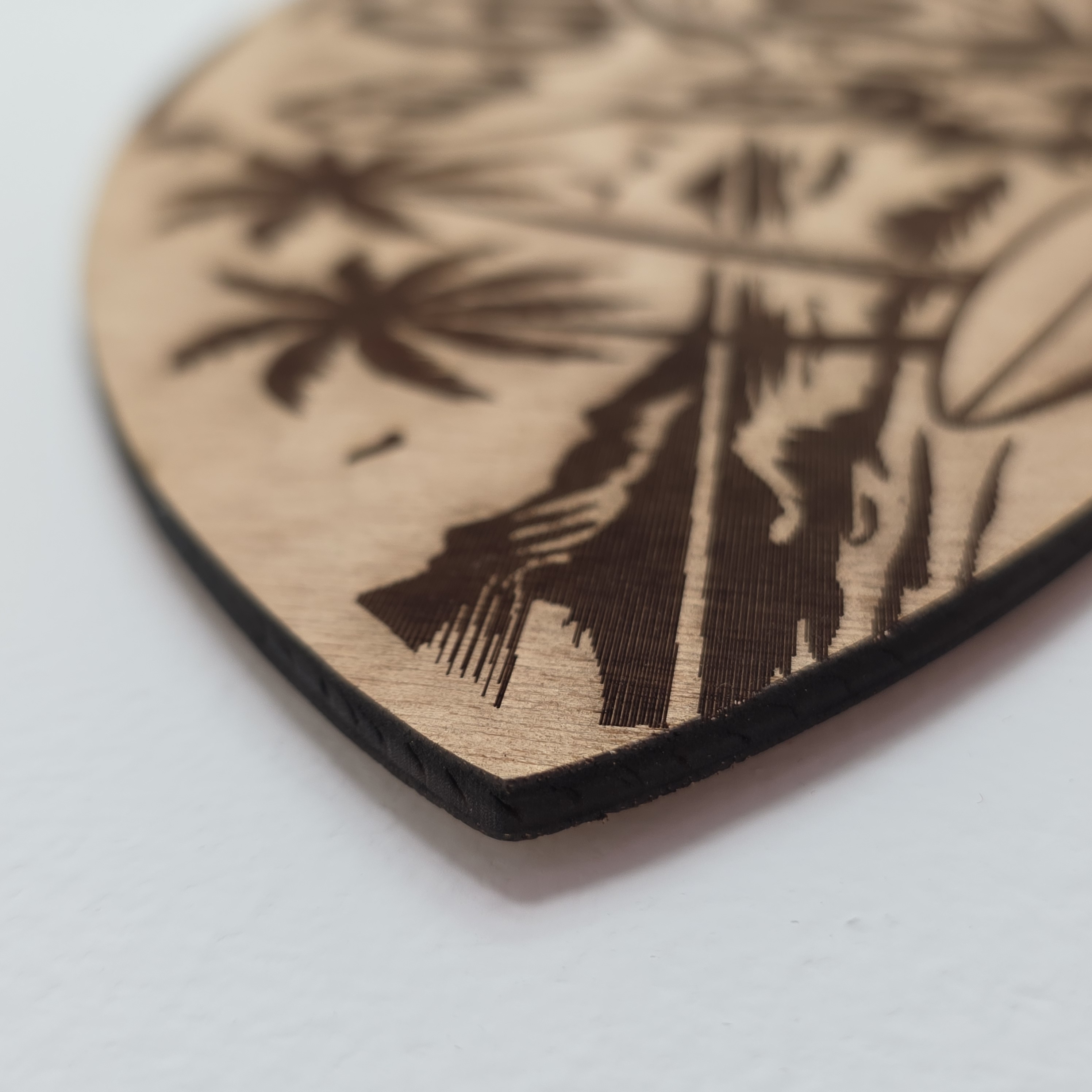 Tabla Surf decorativa de madera "Girl Power"