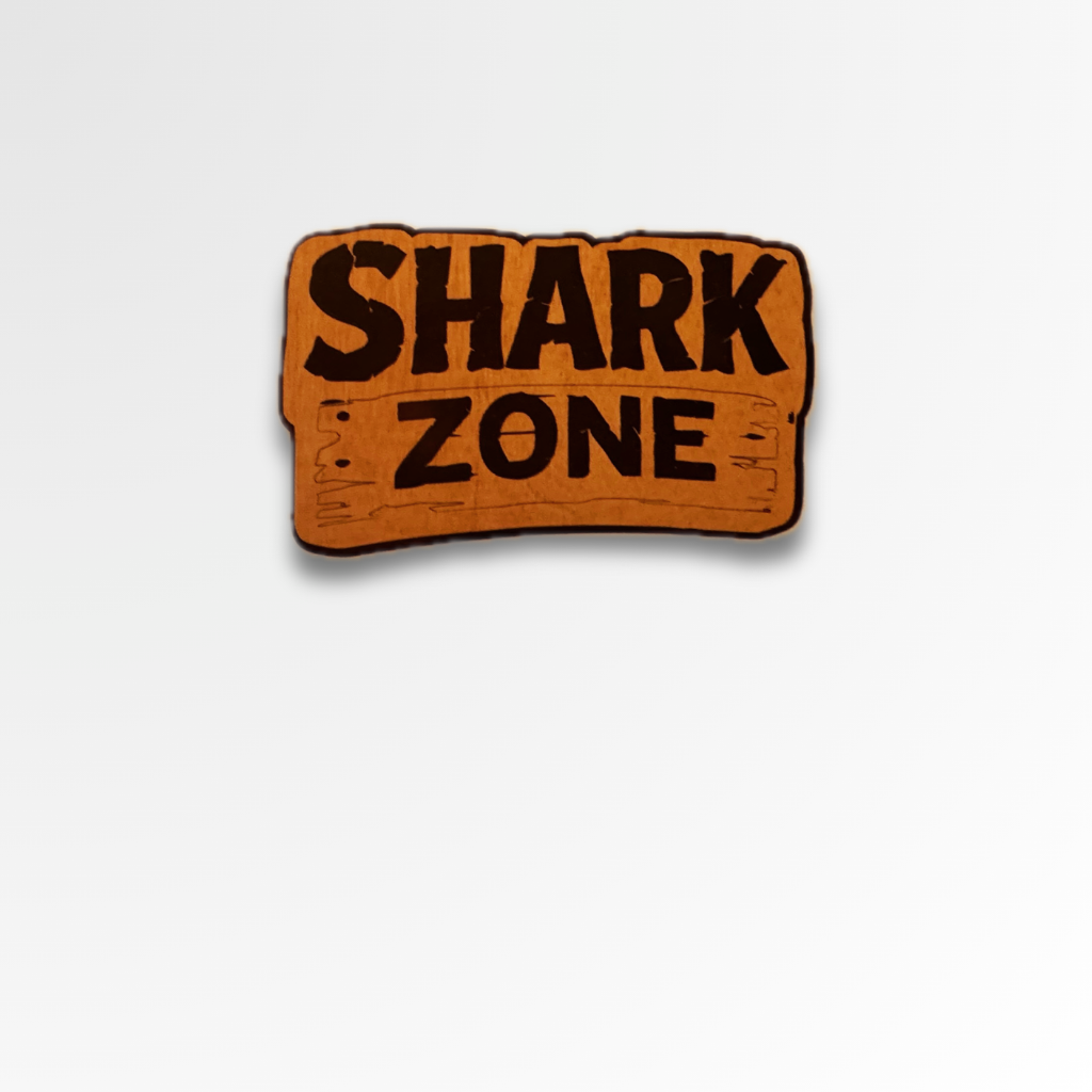 Decoración de pared "Shark Zone"- Madera natural