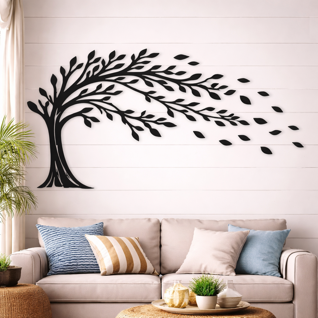 Arte mural "Árbol decorativo" - Madera natural