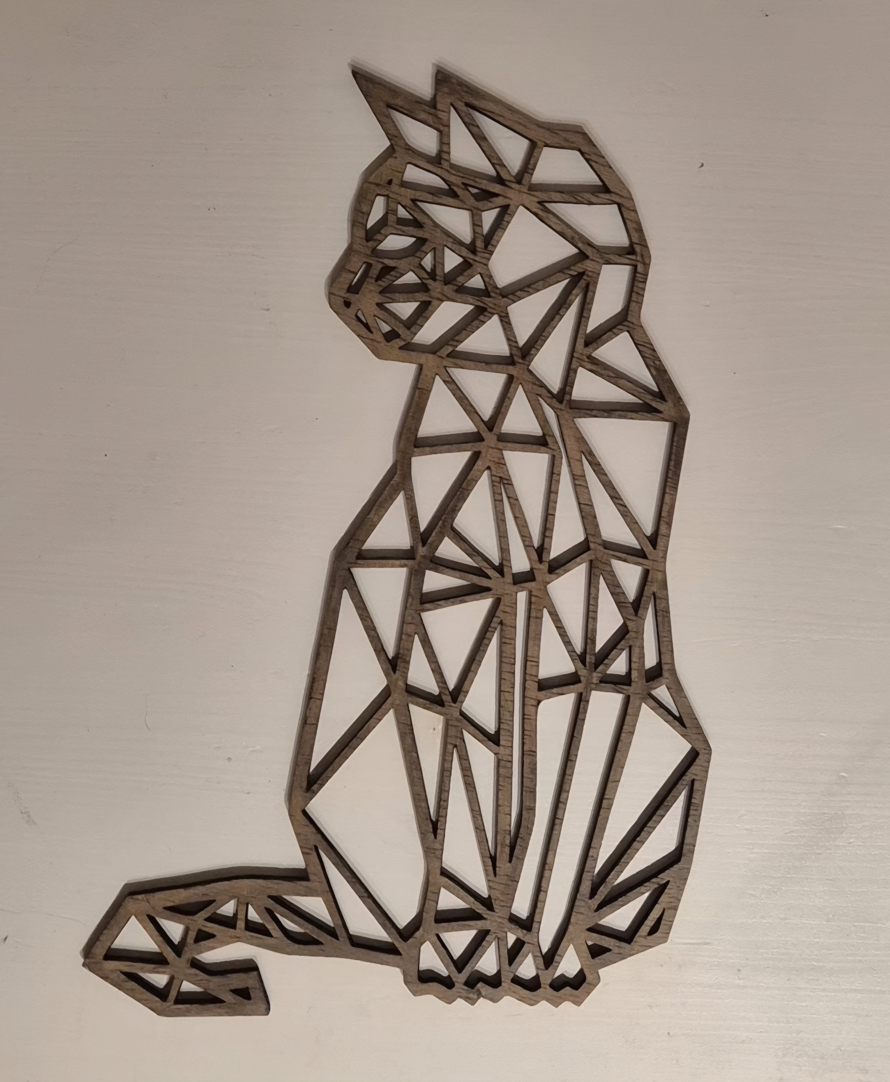 Decoração de Parede Gato Geométrico