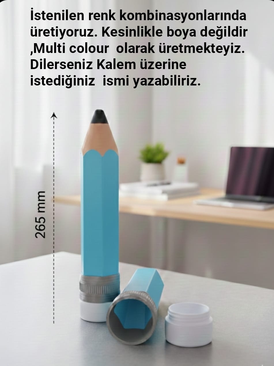 Yakamoz 3d KALEM GÖRÜNÜMLÜ KALEM KUTU MULTI COLOUR