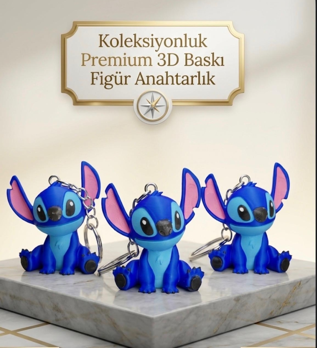 Stitch 3D Baskılı Anahtarlık 3 ADET