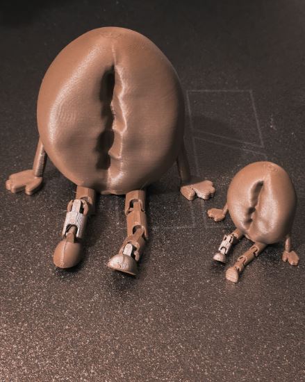 Dekoratif Oturan Kahve Çekirdeği  Figürü